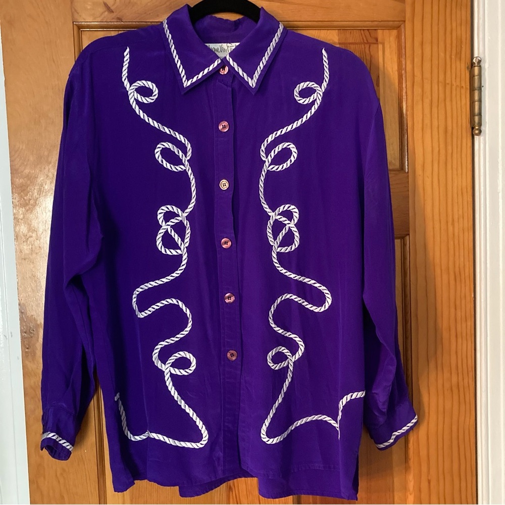 DVF vintage nautical silk shirt